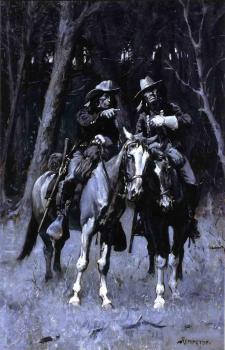 Cheyenne Scouts Patrolling the Big Timber of the North Canadian Oklahoma